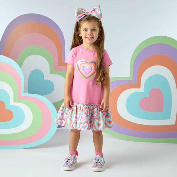 Vestido Rosa Corações