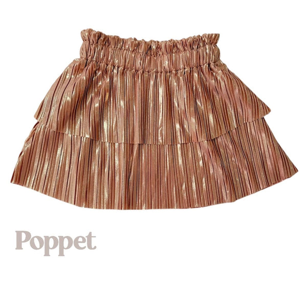 Saia Plissada Rose Gold