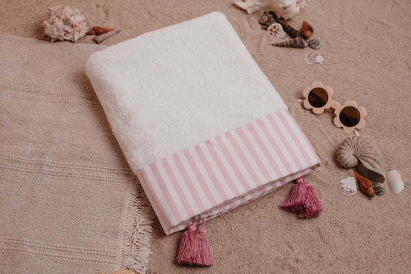 Toalha Praia Pink Stripes